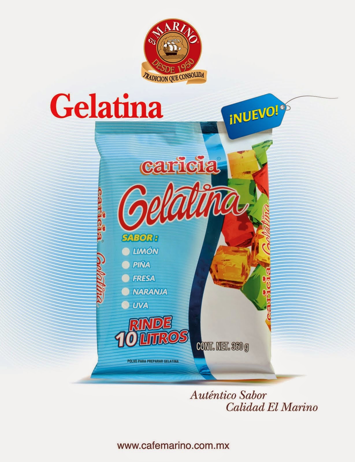 Nueva Presentación "Gelatina Caricia"