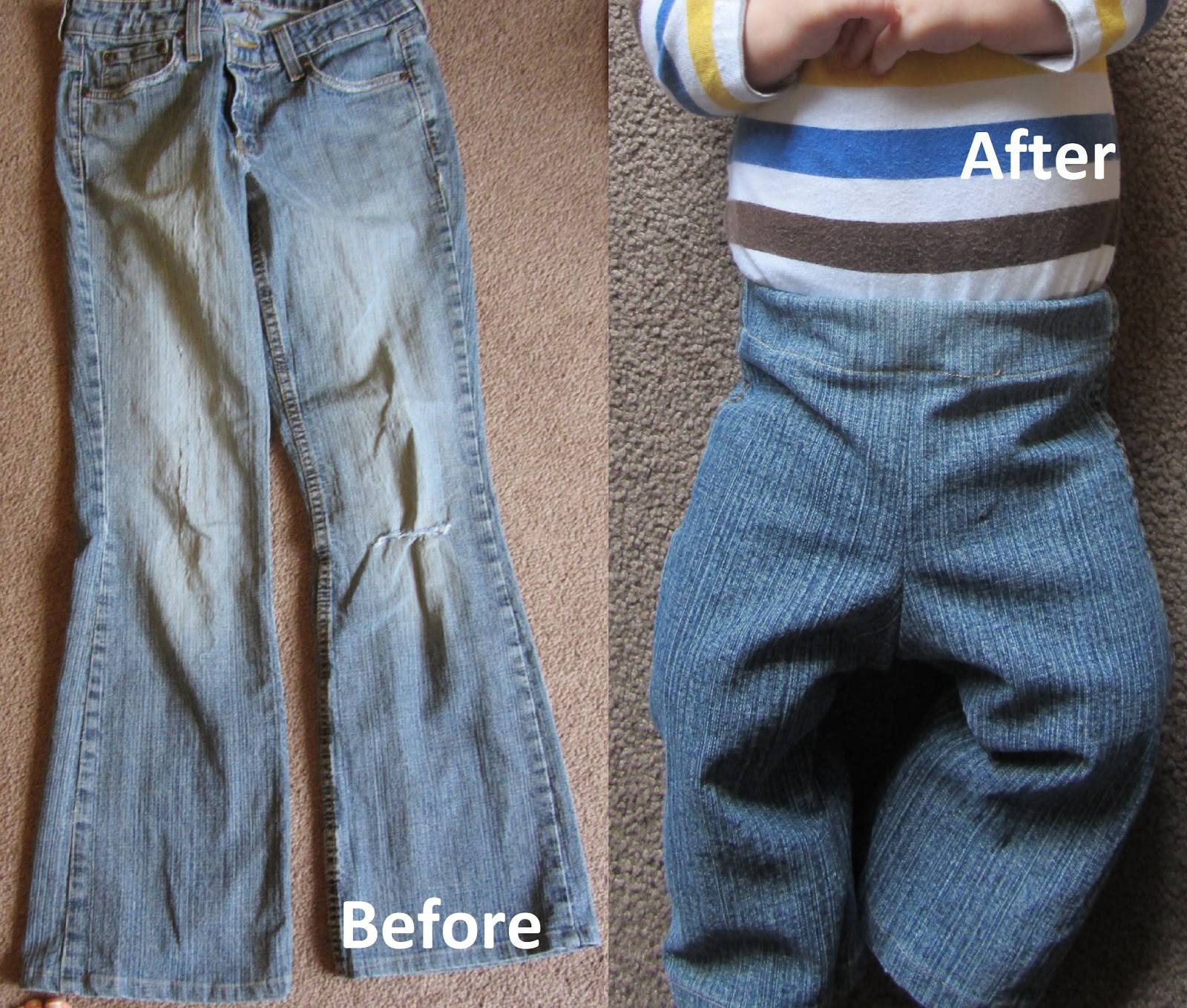 Beth's Lemonade: Baby Jeans from My Old Jeans