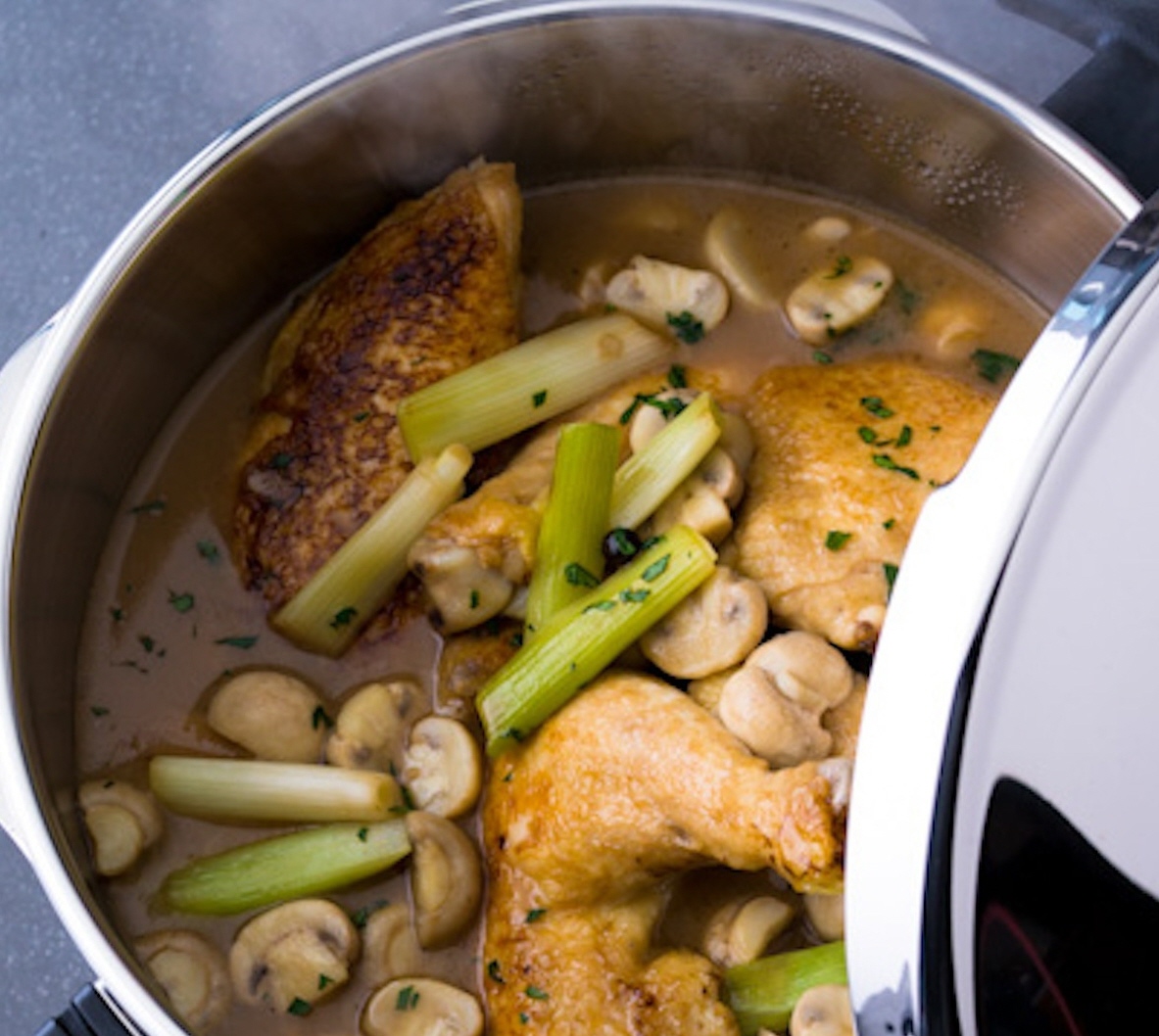 Fissler Foodies Aroma with zing Chicken from the pressure cooker
