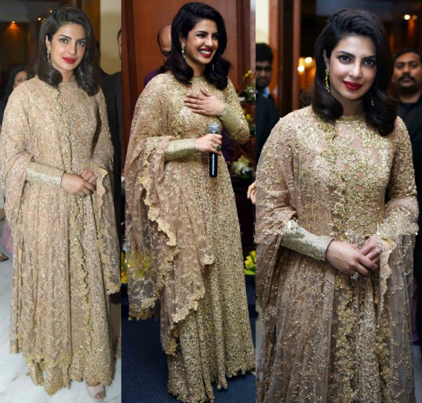 priyanka chopra in sabyasachi saree