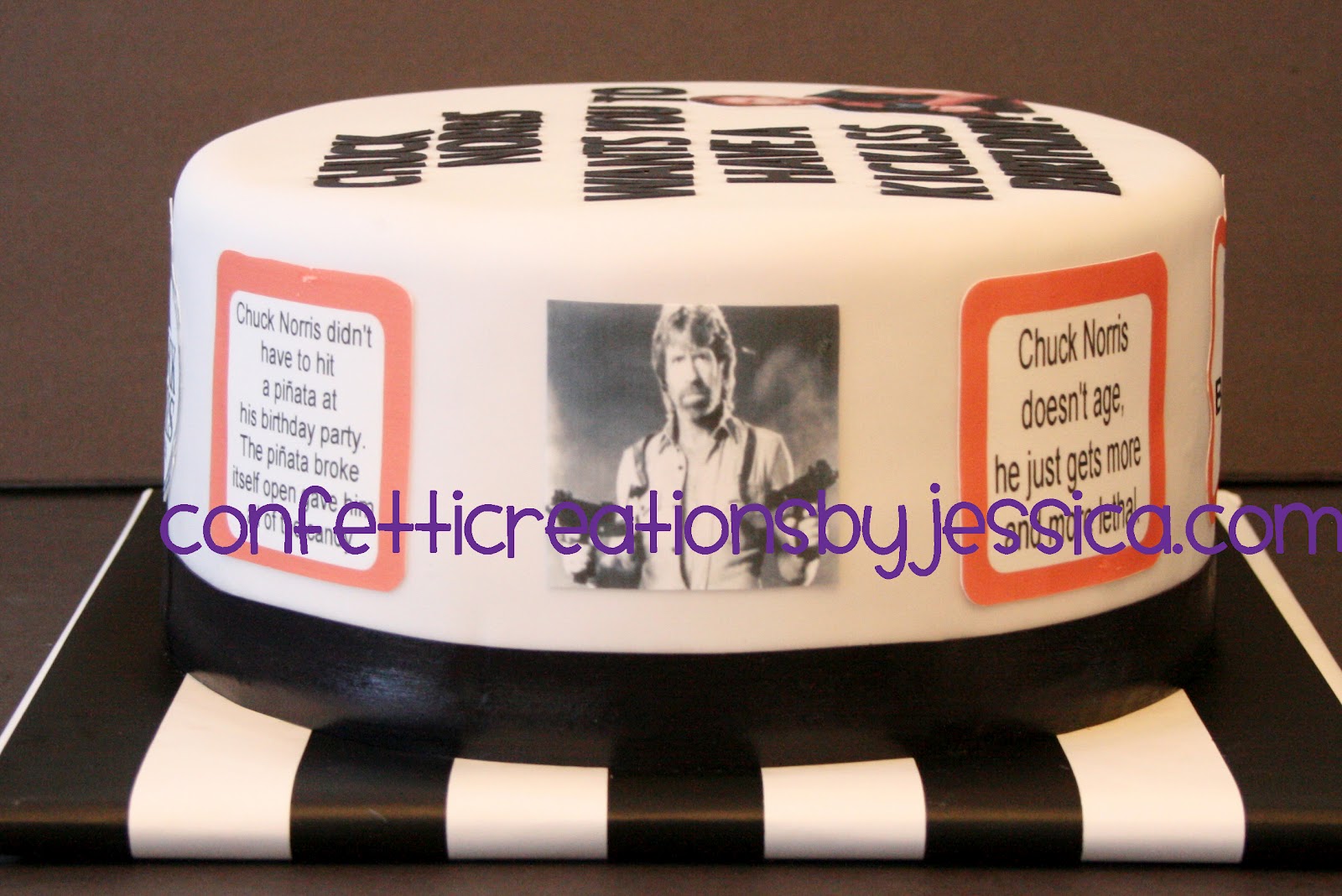 I Wish That I Had Jessie's Cakes Chuck Norris KICKASS Birthday Cake