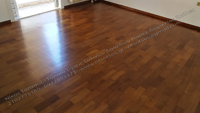 ιρόκο ξύλινο πάτωμα σατινέ