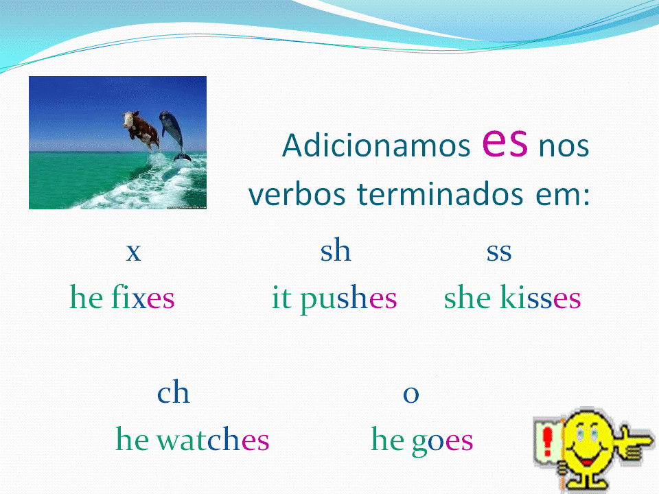 Atividades de Inglês: SIMPLE PRESENT - 3ª pessoa do singular (he, she ...