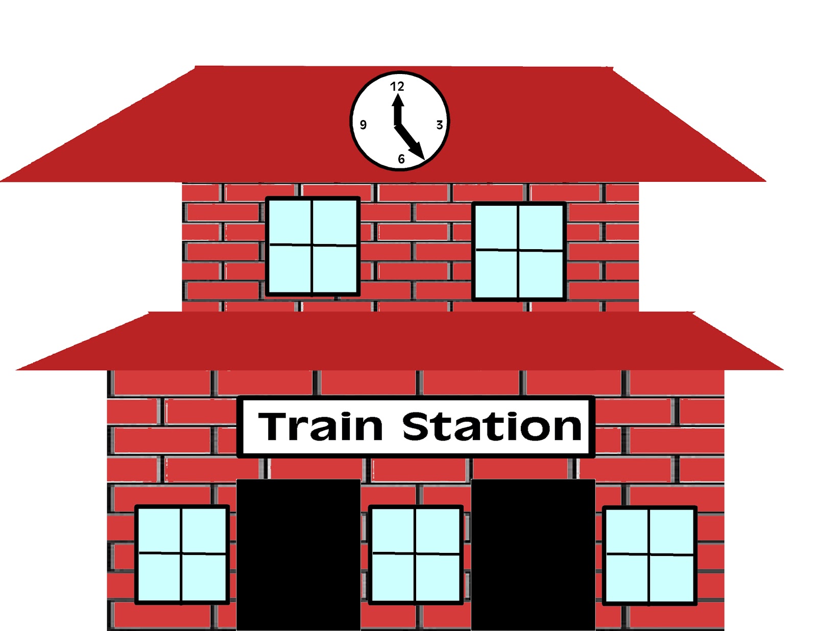 clipart of train stations - photo #2