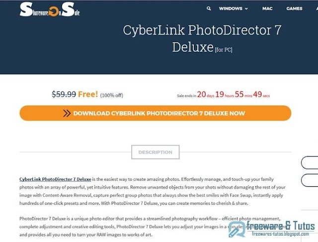 Offre promotionnelle : CyberLink PhotoDirector 7 Deluxe gratuit !