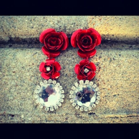 prada flower earrings