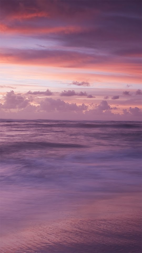 Violet Ocean Sunset Clouds  Galaxy Note HD Wallpaper