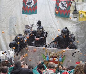 The Battle of the Oranges in Ivrea is a carnival tradition