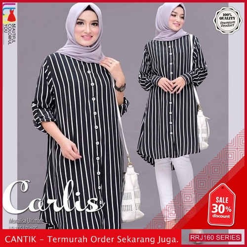 Jual RRJ160A213 Atasan Belang Carlis Wanita Tunik Sk Terbaru BMGShop