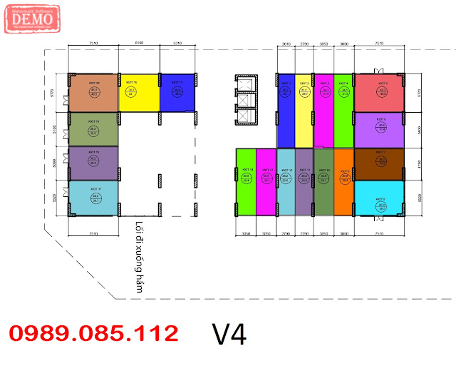 Quý khách tải ảnh về máy để xem được chế độ phóng to Mặt bằng kiot tòa V4 The Vesta