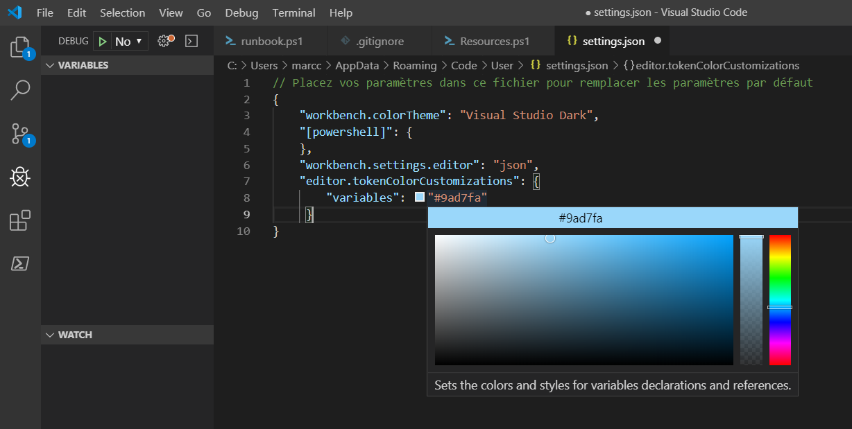 Azure & Co: Change Visual Studio Code syntax highlighting
