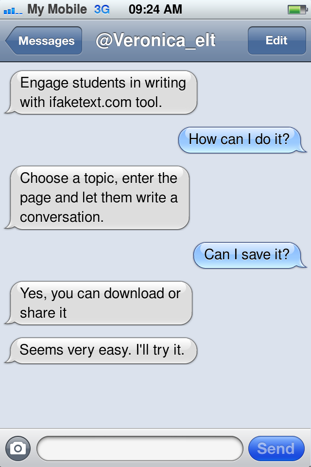 My English Backroom Fake text generator to practise writing