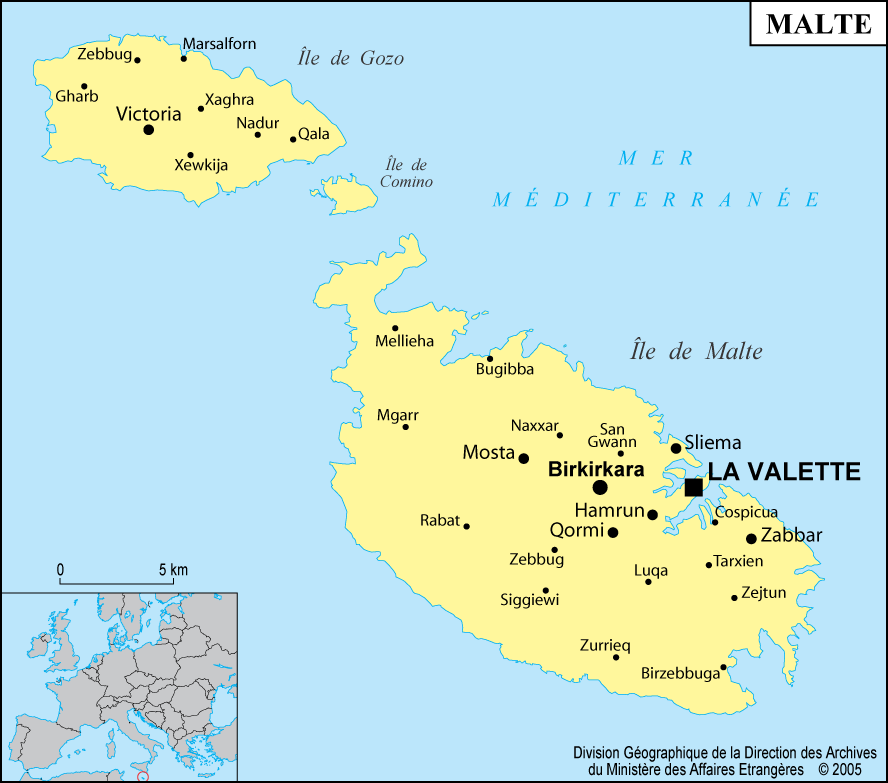 Caracolade - Blog Voyages: Carte d'identité: Malte