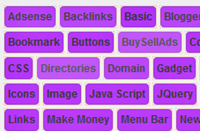 Purple Color Brick Style Label Widget For Blogger