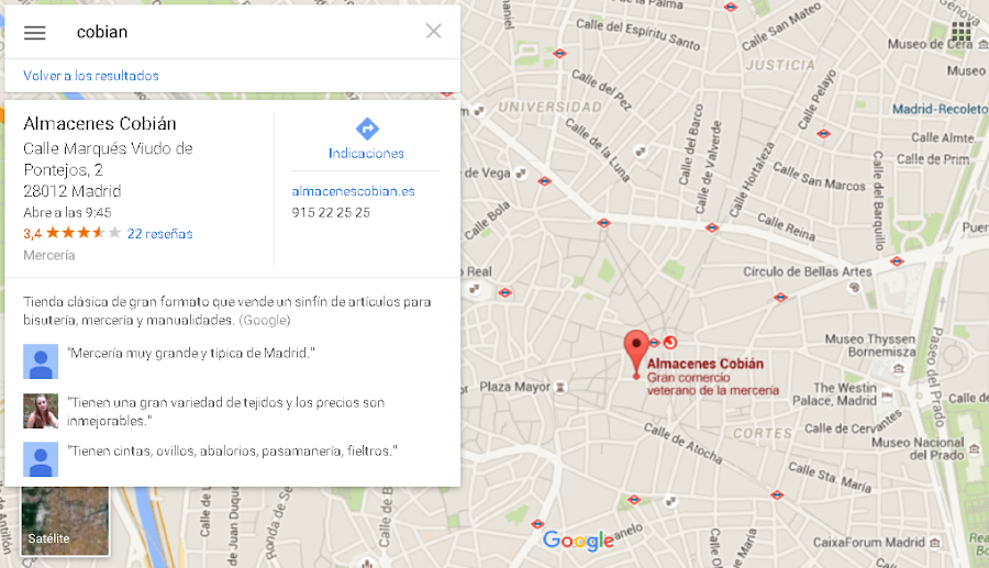 Mercerías de Madrid e Internet donde comprar materiales DIY