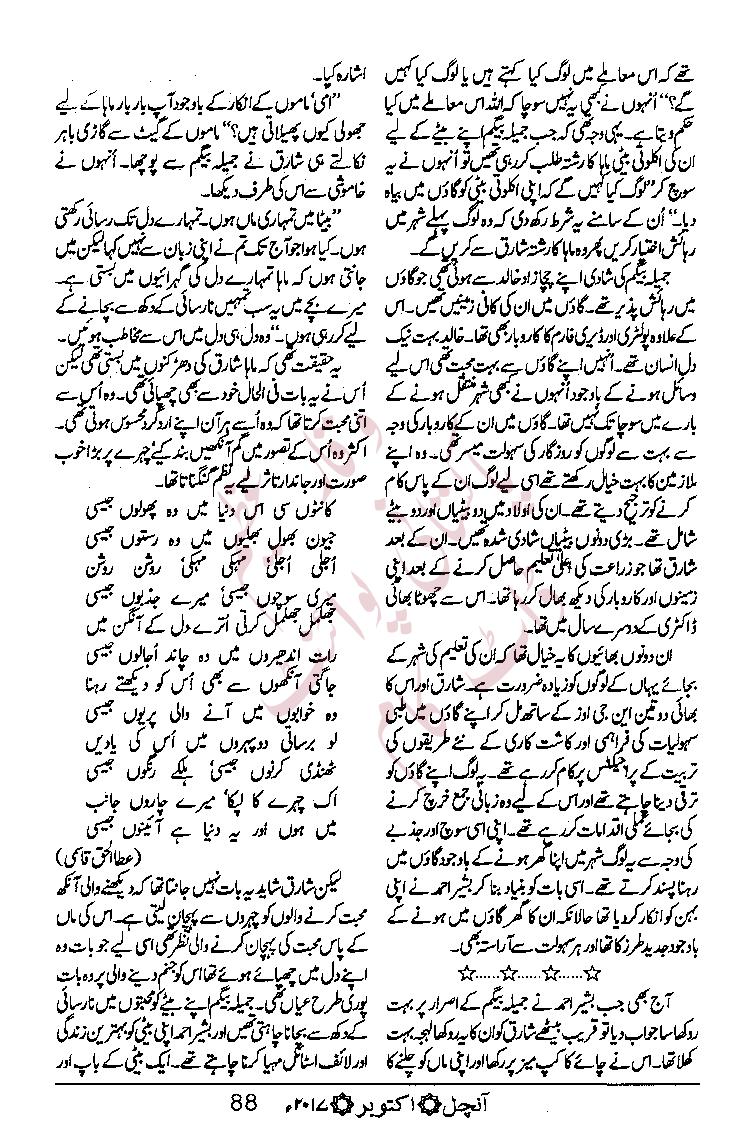 Free Urdu Digests Bakht ka sitara novel by Nazir Fatima Online Reading