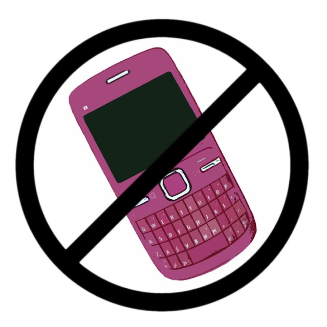 fancy mobile phone banned visual representation