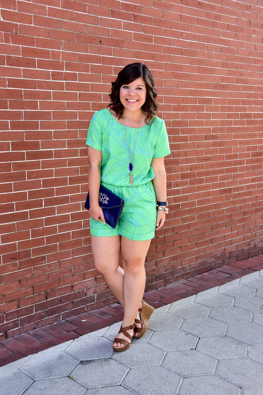 Tropical Print Romper