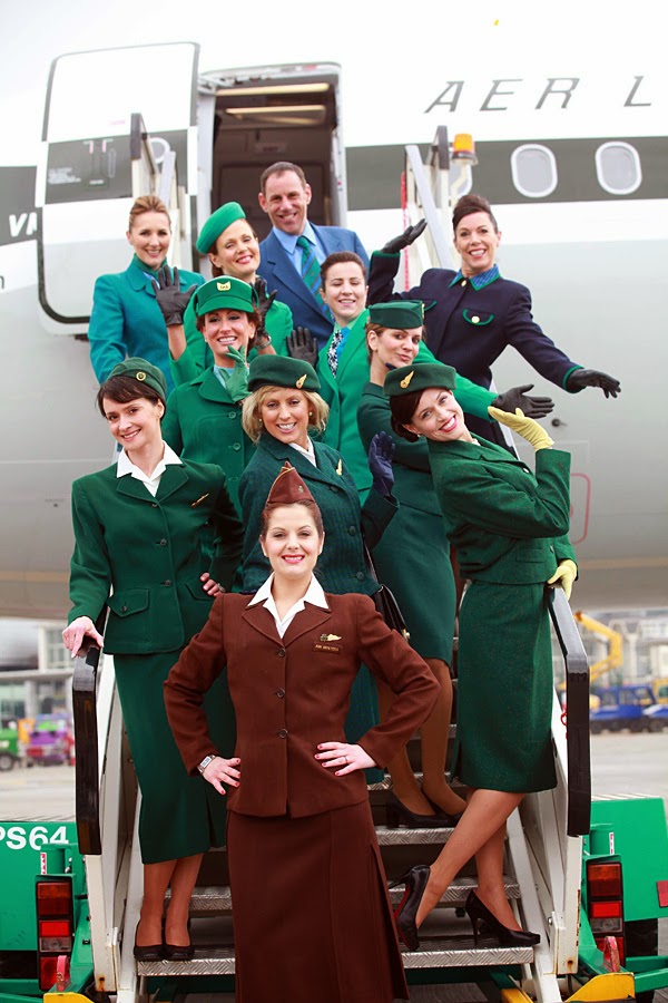 World stewardess Crews Vintage Aer Lingus uniform in 1940s