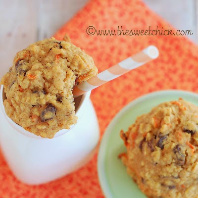 Honey Carrot Oatmeal Raisin Cookies by The Sweet Chick