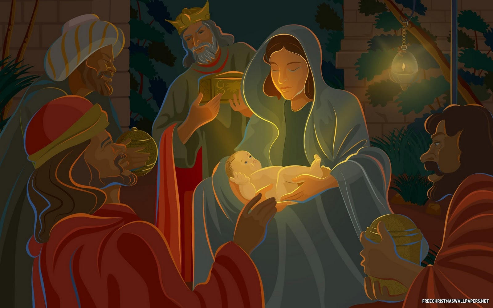 Images pour blogs et Facebook: Noël spirituel avec Jésus et crèche