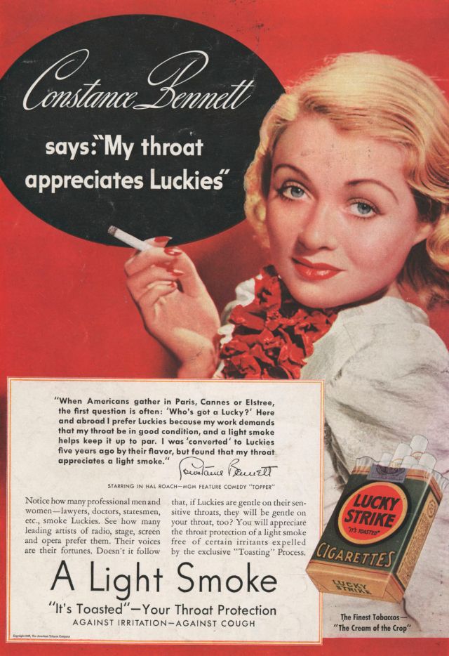 40 Vintage Tobacco Advertisements Featuring Female Movie Stars From the