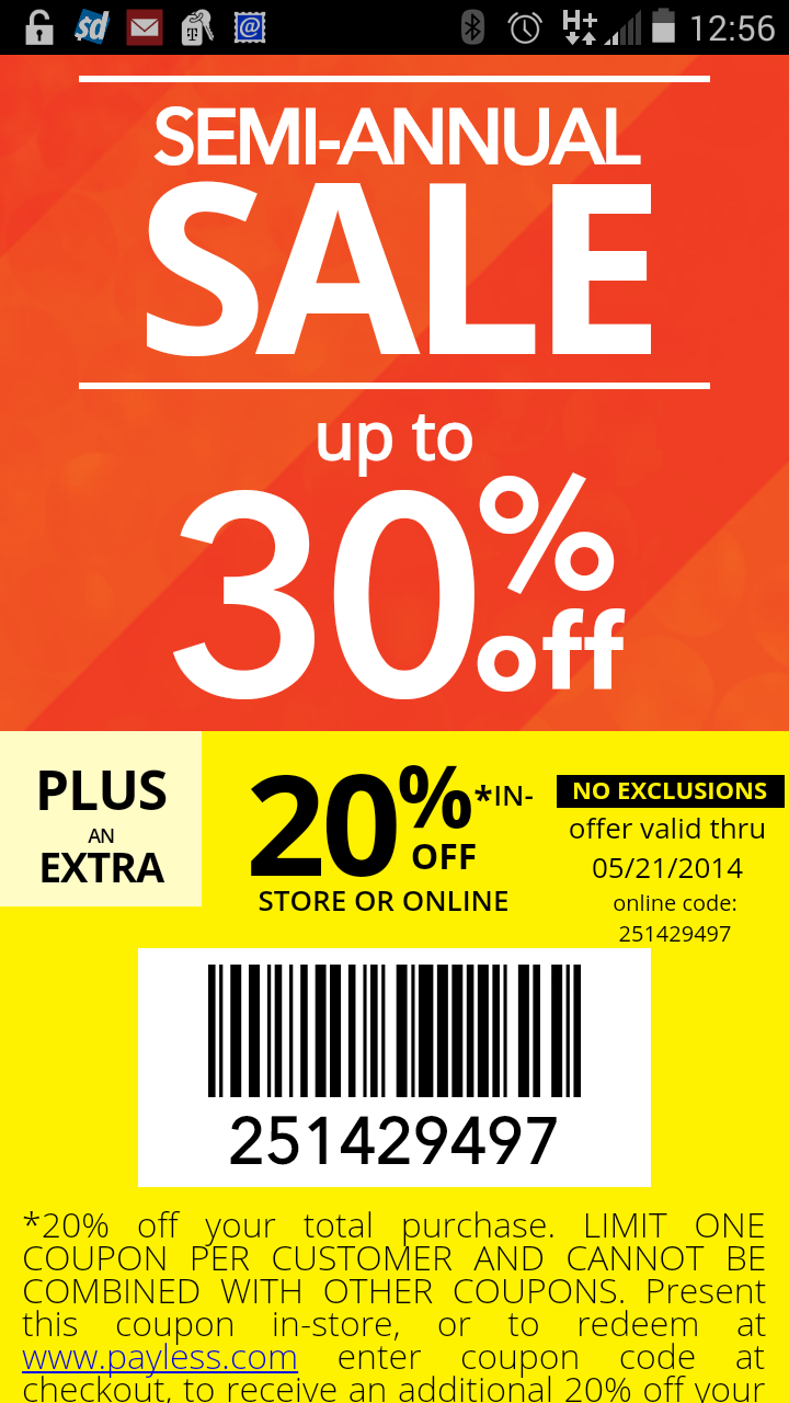 ... instore and online at the Payless Semi-Annual Sale - ENDS 521
