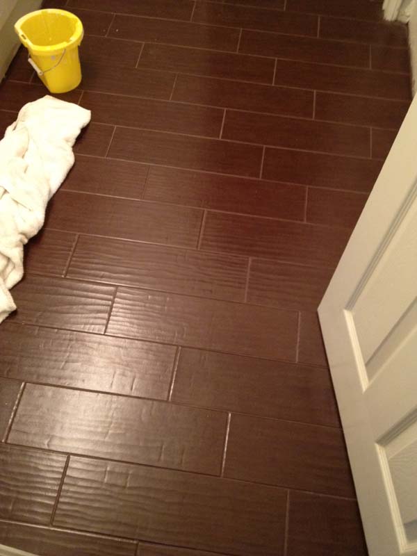 Dark Brown Tile Grout Off white subway tile with dark grout? Not