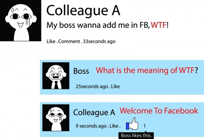 WTF - Welcome To Facebook - Epic Save Like A Boss - Funny Facebook Status