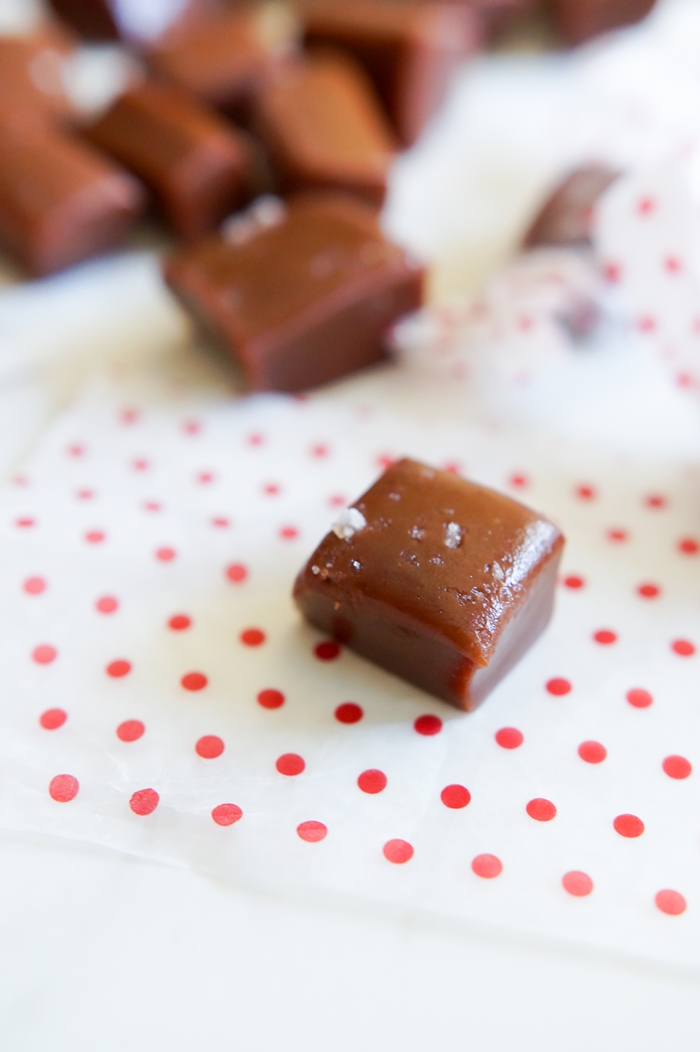 Homemade CHOCOLATE Salted Caramels! ♥ bakeat350.net