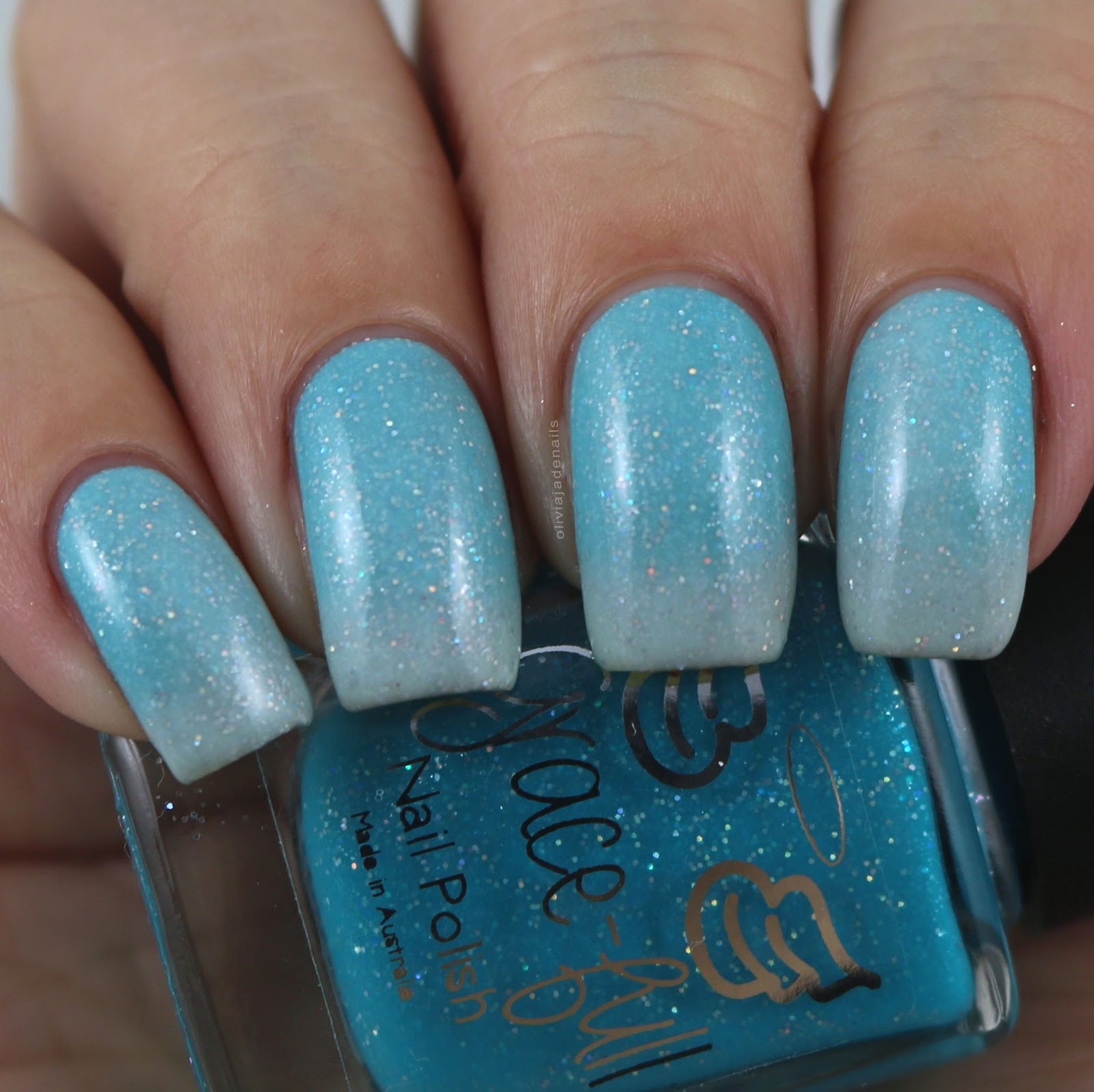 Grace-full Nail Polish White Lighter swatched by Olivia Jade Nails