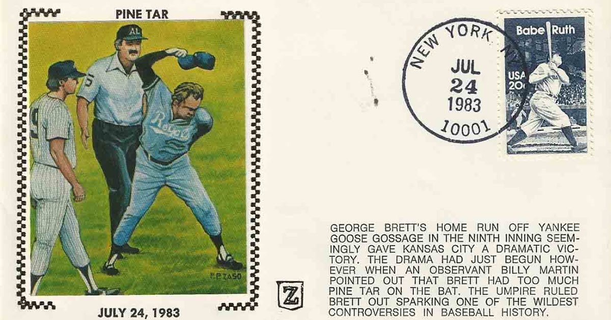 Baseball Stamps & Postmarks Brett Pine Tar Game