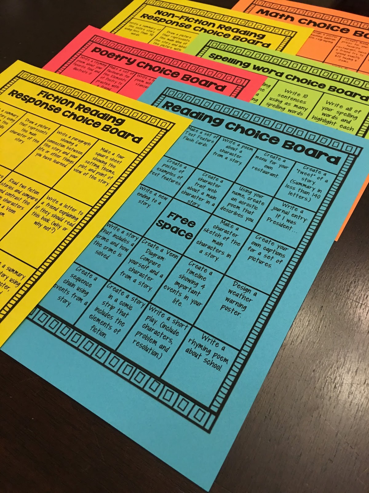 Choice Board Packet! Hillary's Teaching Adventures