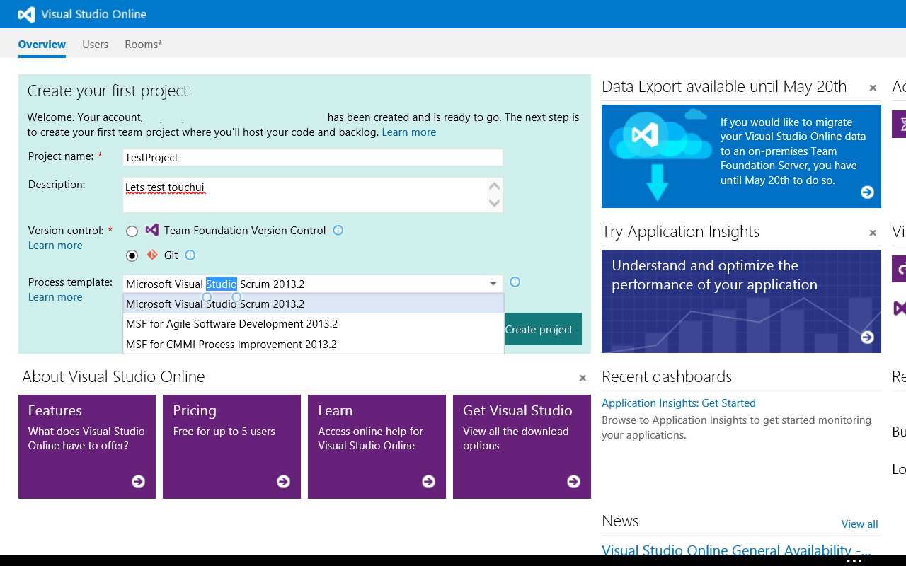visual studio online