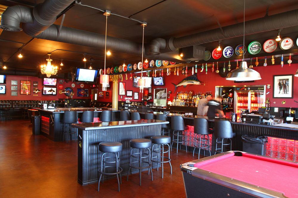 Life Deck Coating Installations Elbow Room unique bar and floor