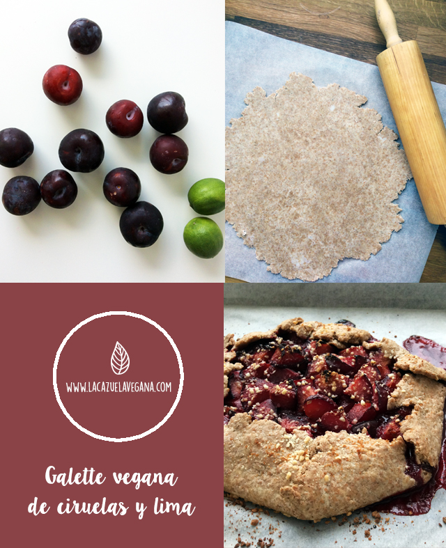 Galette vegana de ciruelas y lima