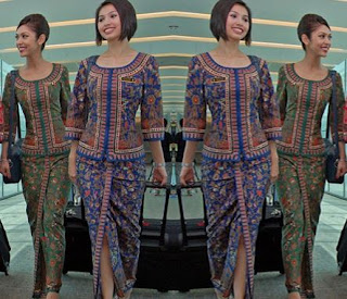 Baju batik pramugari untuk remaja wanita Baju batik pramugari untuk remaja wanita