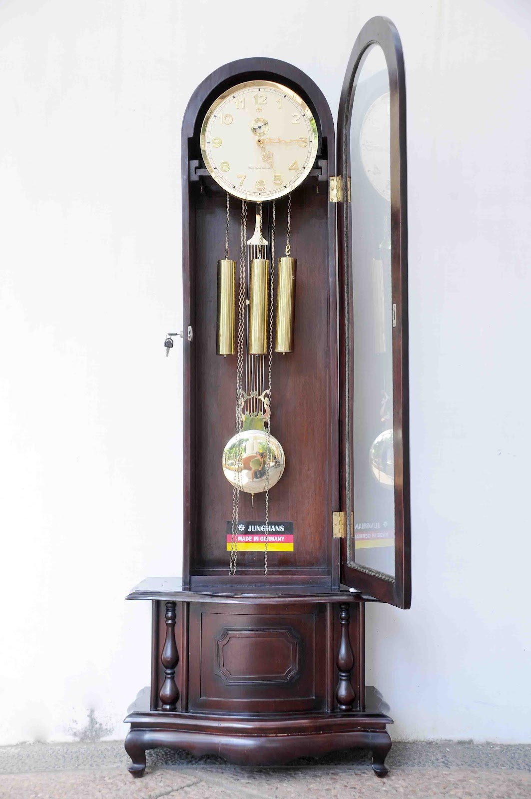 Old Vintage Gallery Junghans Grandfather Clock Germany