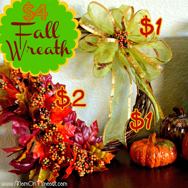 $4 fall wreath {dollar tree craft}