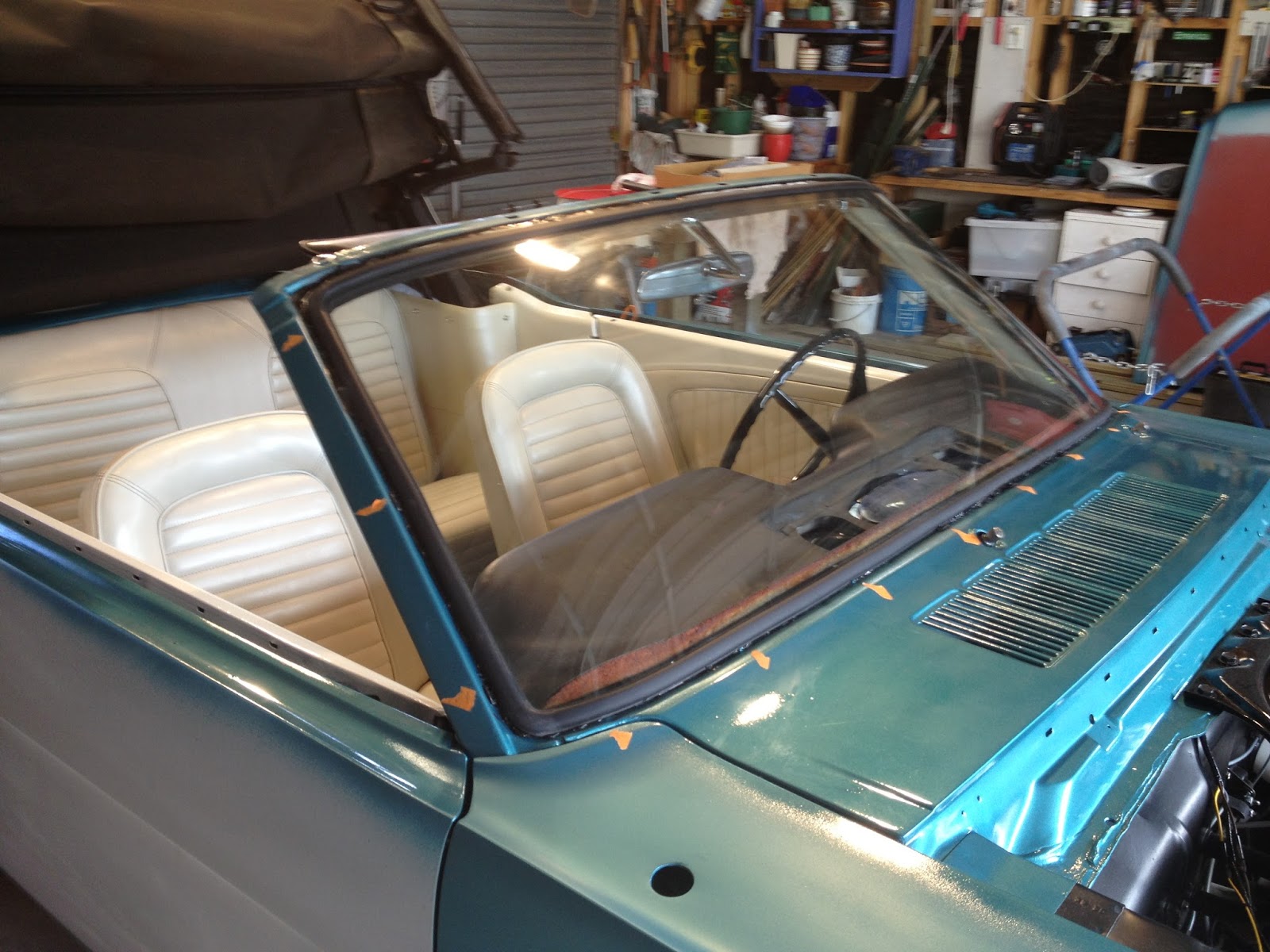 1965 Convertible Mustang Restoration Windshield replacement