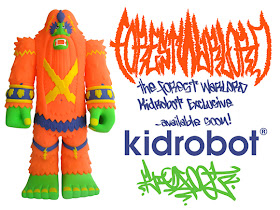 Kidrobot Exclusive Orange Forest Warlord Vinyl Figure by Bigfoot One