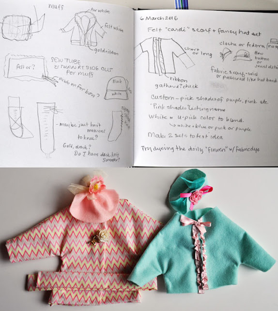 Sharon Rohloff, Sketchbooks, Pink Ginger Kitty, Handmade Dolls, Sketchbook Conversations