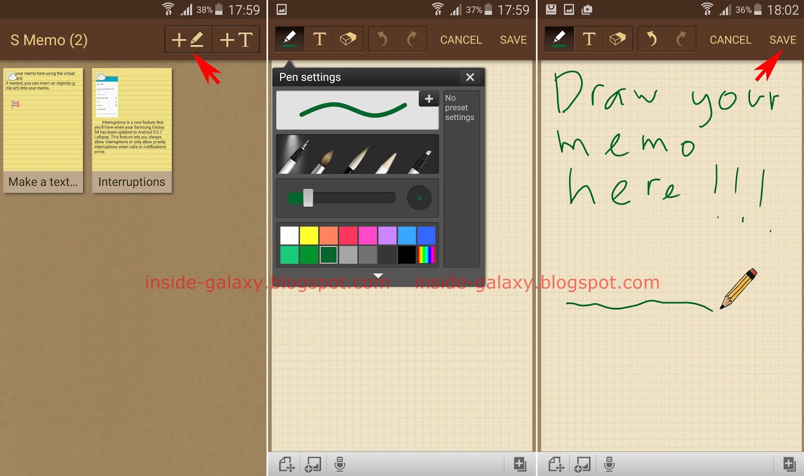 Inside Galaxy: Samsung Galaxy S4: How to Create a Handwritten Memo ...