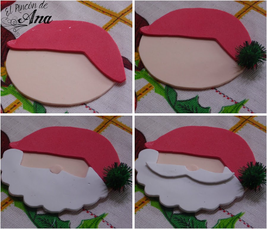 Adornos para el árbol de navidad con goma eva