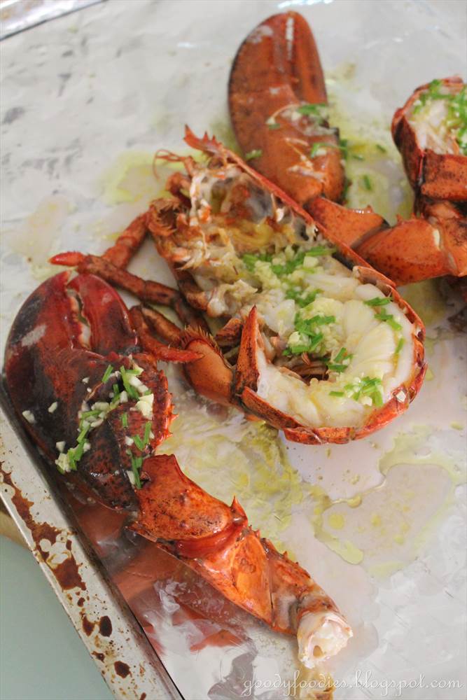 GoodyFoodies Recipe OvenGrilled Lobster with Herb Garlic Butter