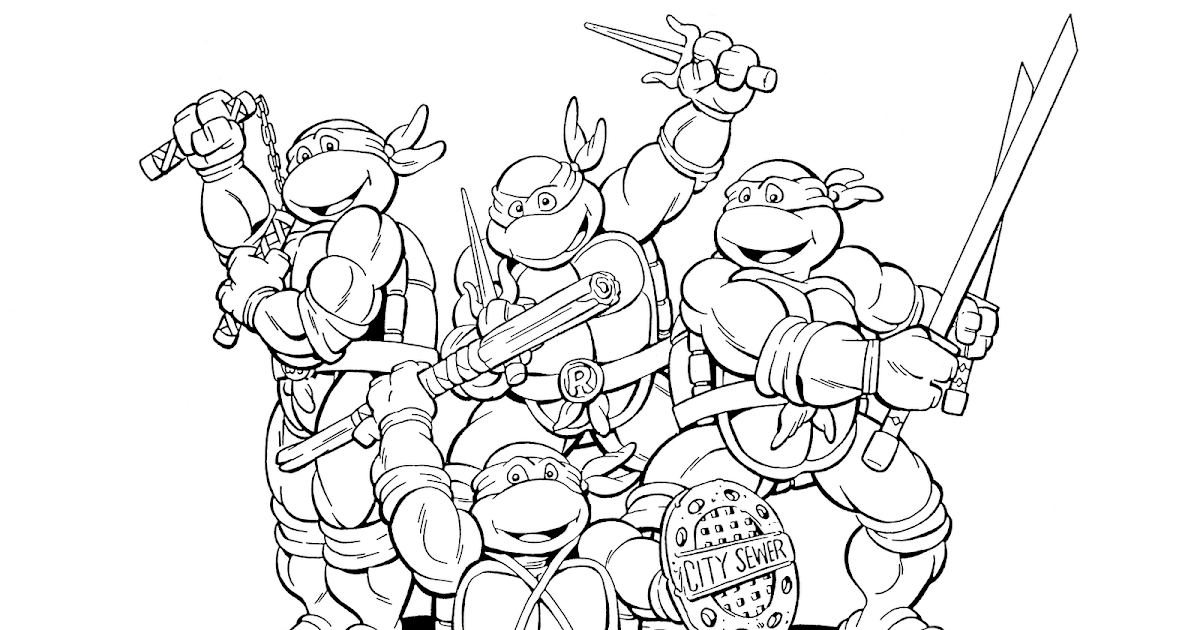 Ninja Turtle Coloring Pages Free Printable Pictures