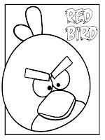 Red Bird Angry Birds Printable Free Coloring Pages
