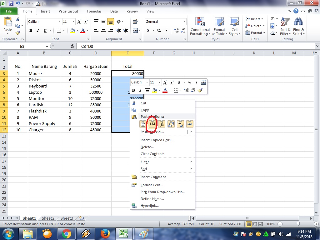 Belajar Microsoft Office: Cara Mematikan Rumus Pada Ms. Excel