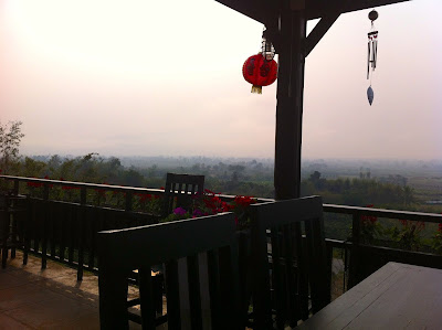 Breakfast at "Tha Ton Hill Resort", Thailand Motorbike riding in North Thailand
