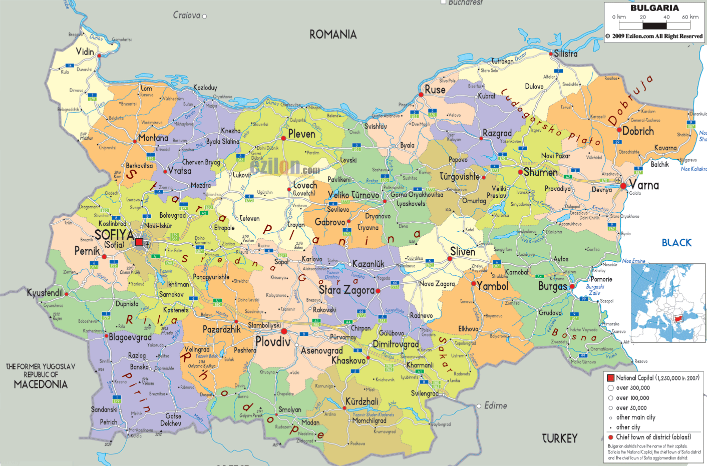 Mapa De Bulgaria